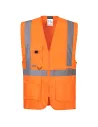 CHALECO EXECUTIVE DE ALTA VISIBILIDAD CON BOLSILLOS PARA LA TABLET PORTWEST C357