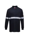 POLO DE MANGA LARGA, RESISTENTE A LA LLAMA Y ANTIESTÁTICO, CON CINTA REFLECTANTE PORTWEST FR03