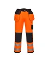 PANTALÓN ELÁSTICO DE ALTA VISIBILIDAD PW3 CON BOLSILLOS DE PISTOLERA PORTWEST PW306