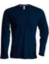 CAMISETA MEN'S LONG-SLEEVED V-NECK T-SHIRT KARIBAN K358