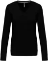 CAMISETA LADIES' LONG-SLEEVED V-NECK T-SHIRT KARIBAN K382