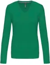 CAMISETA LADIES' LONG-SLEEVED V-NECK T-SHIRT KARIBAN K382
