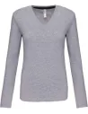 CAMISETA LADIES' LONG-SLEEVED V-NECK T-SHIRT KARIBAN K382
