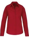 CAMISA LADIES' LONG-SLEEVED COTTON POPLIN SHIRT KARIBAN K542