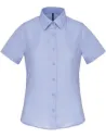 CAMISA LADIES' SHORT-SLEEVED COTTON POPLIN SHIRT KARIBAN K544