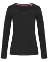 CAMISETA CLAIRE V-NECK LONG SLEEVE T-SHIRT STEDMAN ST9720