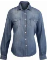 CAMISA LADIES' LONG-SLEEVED DENIM SHIRT KARIBAN K518