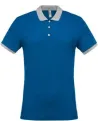 POLO MEN'S TWO-TONE PIQUÉ POLO SHIRT KARIBAN K258