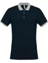 POLO MEN'S TWO-TONE PIQUÉ POLO SHIRT KARIBAN K258