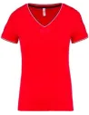 CAMISETA LADIES’ PIQUÉ KNIT V-NECK T-SHIRT KARIBAN K394