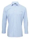 CAMISA MEN'S LONG SLEEVE GINGHAM MICROCHECK SHIRT PREMIER PR220
