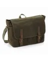 BANDOLERA HERITAGE WAXED CANVAS MESSENGER QUADRA QD653