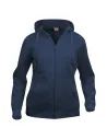 SUDADERA CON CAPUCHA BASIC HOODY FULL ZIP LADIES CLIQUE 021035