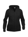 SUDADERA CON CAPUCHA BASIC HOODY FULL ZIP LADIES CLIQUE 021035