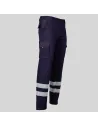 PANTALÓN UNISEX MULTIBOLSILLOS ELÁSTICO GAMO 2 BANDAS REFLECTANTES GARYS 7501BR