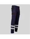 PANTALÓN UNISEX MULTIBOLSILLOS ELÁSTICO GAMO COMBINADO + 2 BANDAS REFLECTANTES GARYS 7501CB