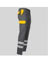 PANTALÓN UNISEX MULTIBOLSILLOS ELÁSTICO GAMO COMBINADO + 2 BANDAS REFLECTANTES GARYS 7501CB