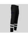 PANTALÓN UNISEX MULTIBOLSILLOS ELÁSTICO GAMO COMBINADO + 2 BANDAS REFLECTANTES GARYS 7501CB