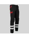 PANTALÓN UNISEX MULTIBOLSILLOS ELÁSTICO ARCE COMBINADO + 2 BANDAS REFLECTANTES GARYS 7502CB