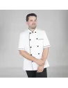 CHAQUETA COCINA UNISEX M/C BLANCA VIVO COLOR GARYS 914000