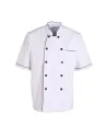 CHAQUETA COCINA UNISEX M/C BLANCA VIVO COLOR GARYS 914000