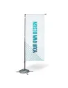 FLY BANNER PACK COMPLETO RECTANGULAR BASE CRUCETA FLOTADOR
