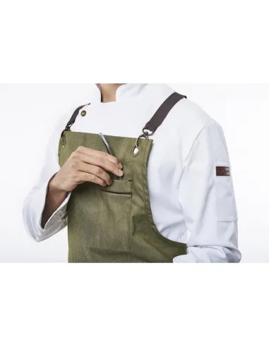 DELANTAL CON PETO LAUREL UNISEX COSIDO LENTO CC1983B 28