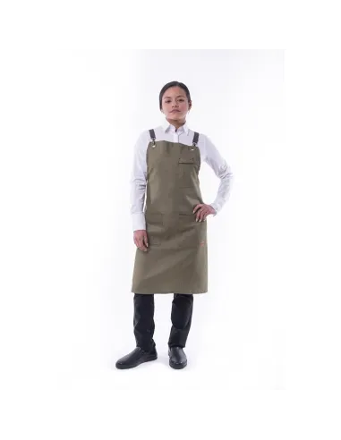 DELANTAL CON PETO LAUREL UNISEX COSIDO LENTO CC1983B 28