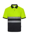 POLO POLIÉSTER RECICLADO BICOLOR MANGA CORTA CINTA SEGMENTADA VELILLA 305533