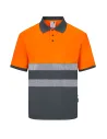 POLO POLIÉSTER RECICLADO BICOLOR MANGA CORTA CINTA SEGMENTADA VELILLA 305533