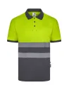 POLO POLIÉSTER RECICLADO BICOLOR MANGA CORTA CINTA SEGMENTADA VELILLA 305533