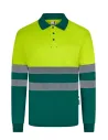 POLO POLIÉSTER RECICLADO BICOLOR MANGA LARGA CINTA SEGMENTADA VELILLA 305535