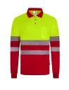 POLO POLIÉSTER RECICLADO BICOLOR MANGA LARGA CINTA SEGMENTADA VELILLA 305535