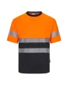 CAMISETA POLIÉSTER RECICLADO BICOLOR MANGA CORTA CINTA SEGMENTADA VELILLA 305633